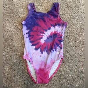Distira Pink and Purple Tie-Dye Leotard size small.